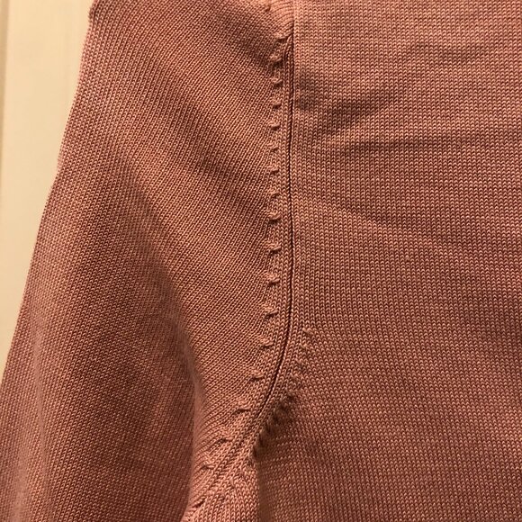 Vintage Petite Sophisticate Pink & Black Silk Blend Zip Cardigan | *Size is 1P - Picture 8 of 13